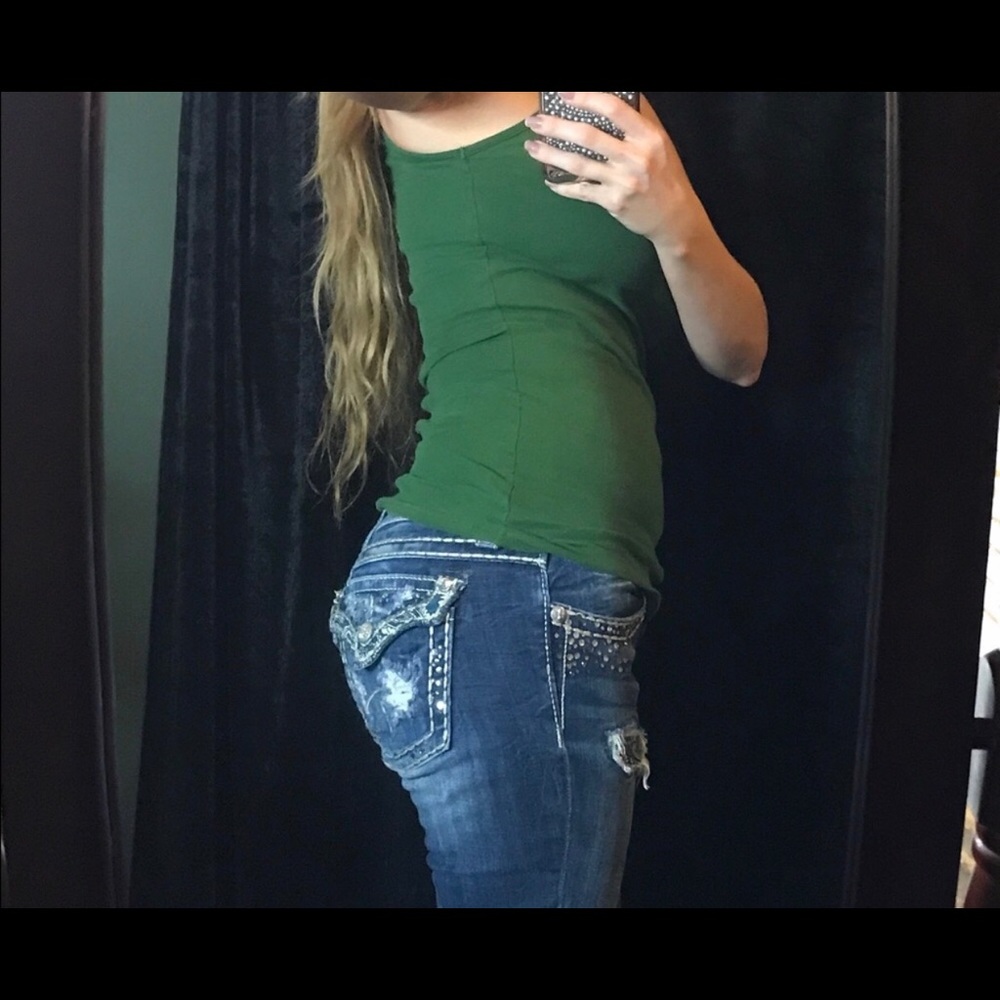 Size 28 Miss Me Paisley Patch white tag jeans.